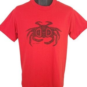 Crab Northwest Coast Art T Shirt Vintage 90s James Jordan Made In USA Medium